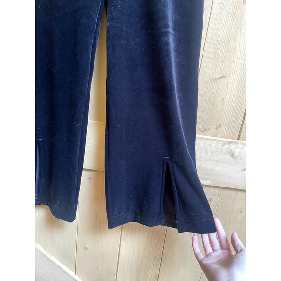Spanx Velvet Velour Half Zip Wide Leg Tracksuit Set Black Size Small NWOT - Picture 13 of 14
